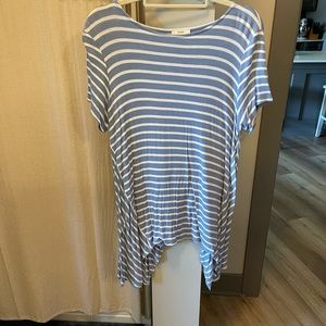 Jodifl light blue striped top medium